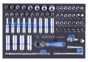 Outils - Outils divers - Module mousse 65 pièces 1/4" douilles et accessoires