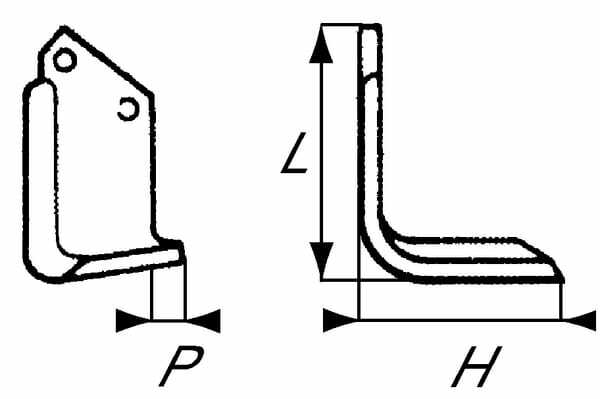 Pièces agricoles - Travail du sol - Lame de fraise d. Pegoraro