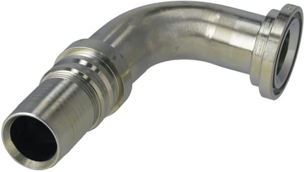 Pièces agricoles - Hydraulique - Raccord à sertir 4SH-DN40 avec flasque ø60,3 mm 90°