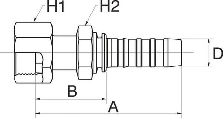 Pièces agricoles - Hydraulique - Racc. à sertir DN13-1" SAE