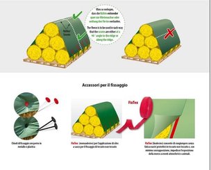 Pièces agricoles - Cloture,Jardin & Sylviculture - Bâche de protection pour pailler BaleGuard® 12x25m