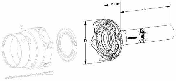 Pièces agricoles - Transmission - Demie protection exterieure, L: 1500mm Walterscheid