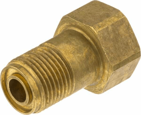 Pièces agricoles - Hydraulique - Adaptateur K-Lock filetage femelle TR20 x filetage mâle M18, laiton