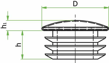 Pièces agricoles - Fasteners - Embouts ronds 20mm chrome