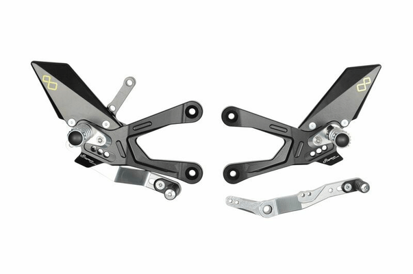 Pièces Quad & Motos - Equipement véhicule - Commandes reculées fixes LIGHTECH sélection standard et inversée noir Honda CBR1000R-RR
