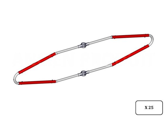 Materiels - Matériel d'élevage - autre - PACK DE 25 EPINGLE COWFLEX II BLD ROUGE