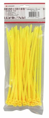 Pièces agricoles - Fasteners - 50 serre-câbles 4,8x200mm jaune,50pcs