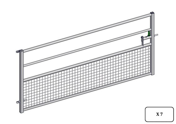 Materiels - Accessoires 200Kg-300Kg - PACK DE 7 PORTE HERBAGE SEMI-GRILLAGEE L.2.74M