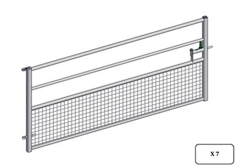 Materiels - Accessoires 200Kg-300Kg - PACK DE 7 PORTE HERBAGE SEMI-GRILLAGEE L.2.74M