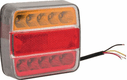 Feu arrière LED, carré, 12/24V, 100x40x100mm, gopart