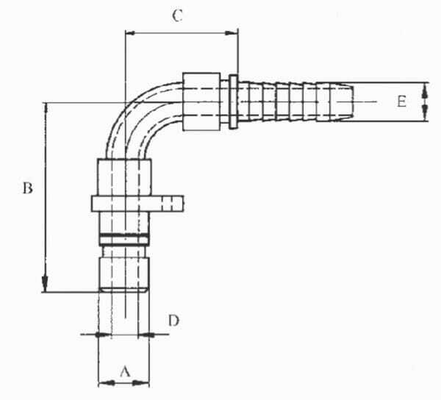 Pièces agricoles - Hydraulique - Embout WEO 90° DN08-13 mm
