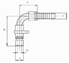 Pièces agricoles - Hydraulique - Embout WEO 90° DN08-13 mm