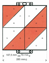 Pièces agricoles - Eclairage - Panneau avert. 285mmx285mm g.