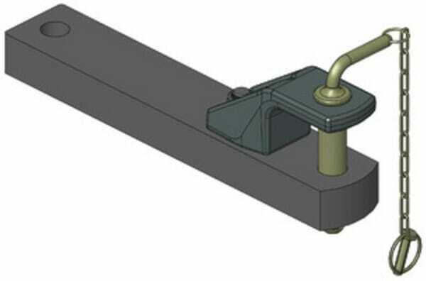 Pièces agricoles - Tracteur pièce adaptable - Barre d'attelage 90x50 L505mm Cat. 2 diamètre 31,5mm