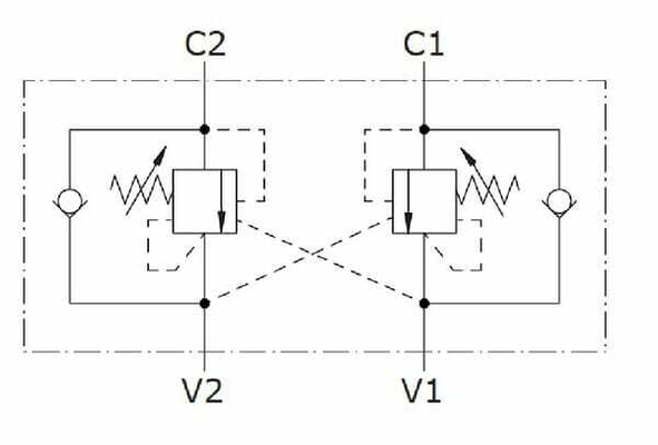 Pièces agricoles - Hydraulique - Soupape d'équilibrage N1116 3/8 G5P4