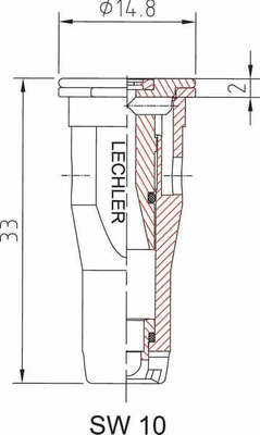 Pièces agricoles - Pièce Pulvérisateur - Buse à injection d'air ID3 120° 1 orange céramique Lechler