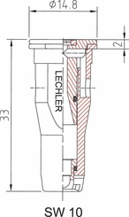 Pièces agricoles - Pièce Pulvérisateur - Buse à injection d'air ID3 120° 1 orange céramique Lechler