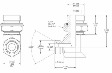 Pièces agricoles - Hydraulique - Adaptateur M/M 1/2x3/4 BSP