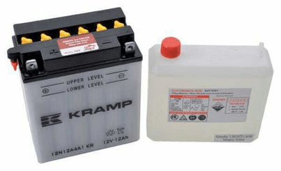 Pièces agricoles - Eclairage - Batterie 12V 12Ah 165A avec pack d'acide Kramp