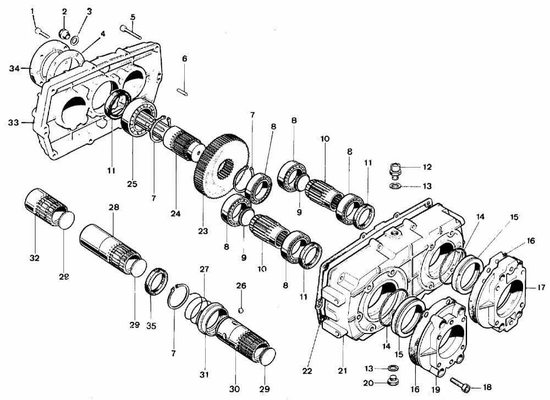 Pièces agricoles - Transmission - Boîtier GBU-35-D-1-3.0 (A