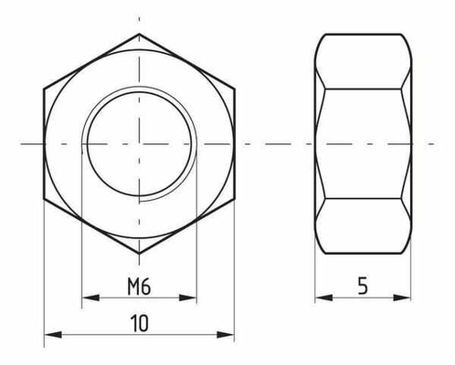 Pièces agricoles - Fasteners - Écrou M6 cl.8 noir