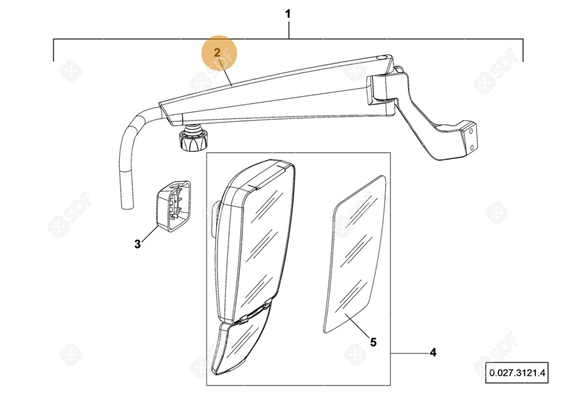 Pièces agricoles - Cabine et structure - tige