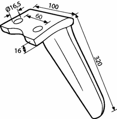 Pièces agricoles - Travail du sol - Dent de herse rotative Howard Gauche