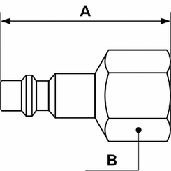 Pièces agricoles - Pièce pneumatique - Racc. rap. filet fem. BSP 3/8"