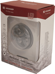 Pièces agricoles - Eclairage - Phare de travail LED, 40W, 4000lm, rond, 10/30V, Ø 90mm, prise H11/Deutsch, faisceau spot, 4 LED, Kramp
