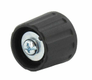 Bouton rotatif Ø21mm, axe 6mm, noir