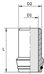 Pièces agricoles - Hydraulique - Embout a souder 16mm X 3