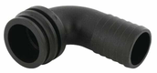 Raccord de tuyau 90° 40 mm avec connexion mâle T6