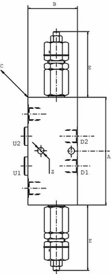 Pièces agricoles - Hydraulique - Soupape d'équilibrage VODL 05 A06 S B 3/8