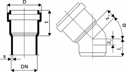 Pièces agricoles - Hydraulique - Coude PVC 125 mm x 15°