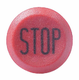 Interrupteur poussoir, Stop, rond, rouge