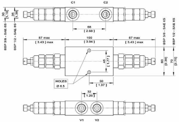 Pièces agricoles - Hydraulique - Valve d’équilibrage VCB06/CN-2-A-DL38
