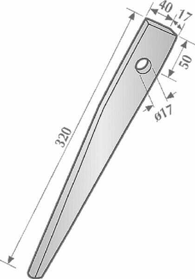 Pièces agricoles - Travail du sol - Dent de herse adapt. sur Kuhn HR100