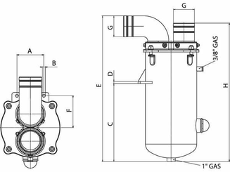 Pièces agricoles - Fertilisation & Lisier - Siphon 10 000-18 000 l/min B.P