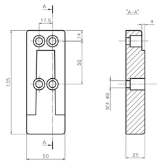 Pièces agricoles - Pièce divers - Support de bras de rétroviseur amovible