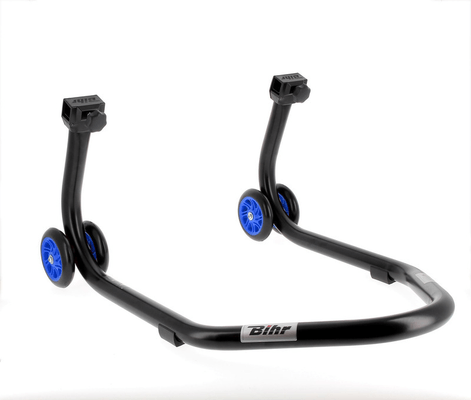 Pièces Quad & Motos - Transport - Garage - Paddock - Béquille arrière BIHR Home Track supports en "V" noir mat roues bleu