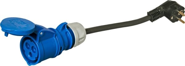 Pièces agricoles - Electricité - Adaptateur Schuko a. CEE bleu