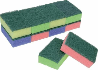 Pièces agricoles - Cloture,Jardin & Sylviculture - Éponge à récurer 9x6x3cm 10pc