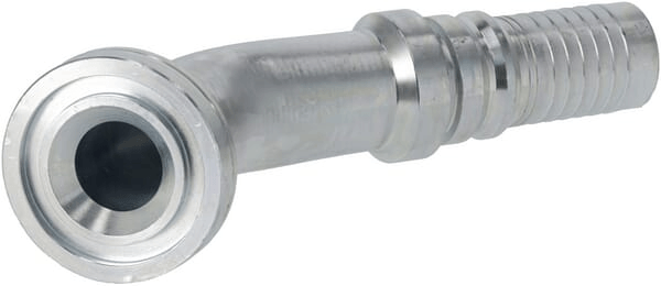 Pièces agricoles - Hydraulique - Raccord à sertir 4SH-DN25 avec flasque ø47,6 mm 45°