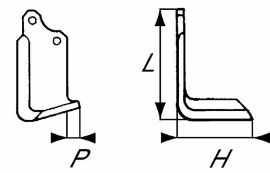 Pièces agricoles - Machines - Lame gauche