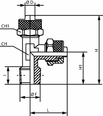 Pièces agricoles - Pièce pneumatique - Fiche de raccord en T