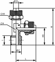 Pièces agricoles - Pièce pneumatique - Fiche de raccord en T