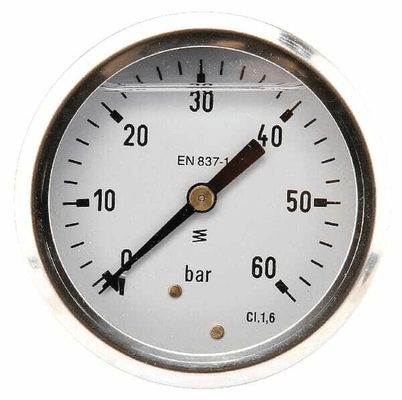 Pièces agricoles - Hydraulique - Manomètre Ø63 0-60bar ¼" ar.
