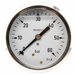 Pièces agricoles - Hydraulique - Manomètre Ø63 0-60bar ¼" ar.