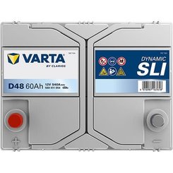 Pièces agricoles - Eclairage - Battery 12V 60Ah 540A D48 VARTA Dynamic SLI