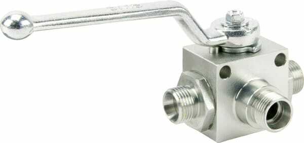 Pièces agricoles - Hydraulique - Vanne à bille 3/2-L - M18x1/5